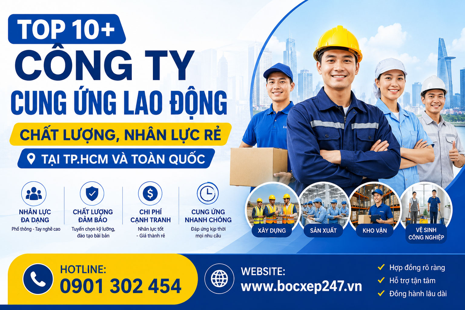 Top 10+ công ty cung ứng lao động uy tín, nhận lực chất lượng tại Tphcm và Toàn Quốc