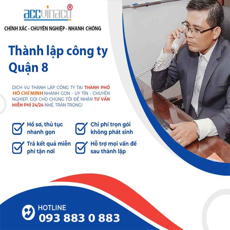 Thành lập công ty/ doanh nghiệp Quận 8 | ACCVINACO