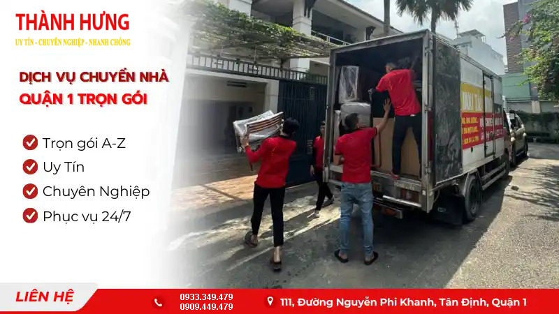 Dịch vụ chuyển nhà trọn gói tại quận 1 TPHCM