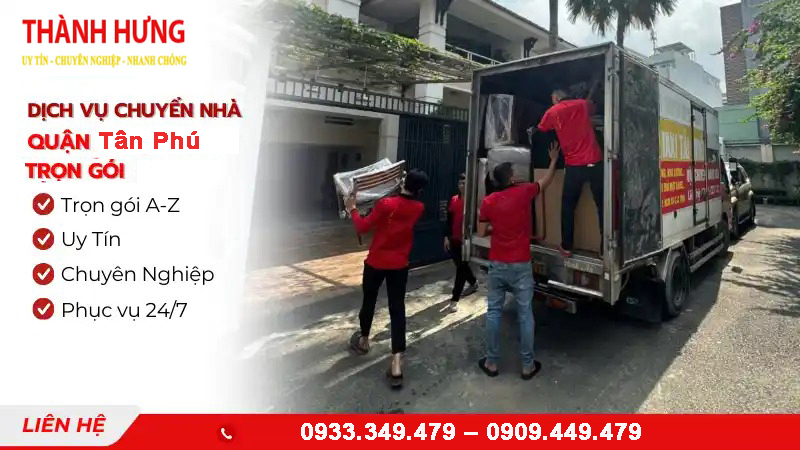 Dịch vụ chuyển nhà trọn gói Quận Tân Phú chuyên nghiệp, có mặt nhanh, chi phí hợp lý